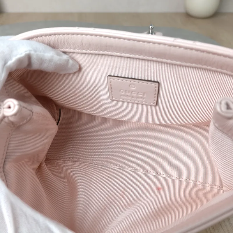 GUCCI Crossbody Bag GG Marmont Marmont Shoulder Bag Pink Calfskinmini20 × 6.5 × 12 cm — detail view 1 of 16