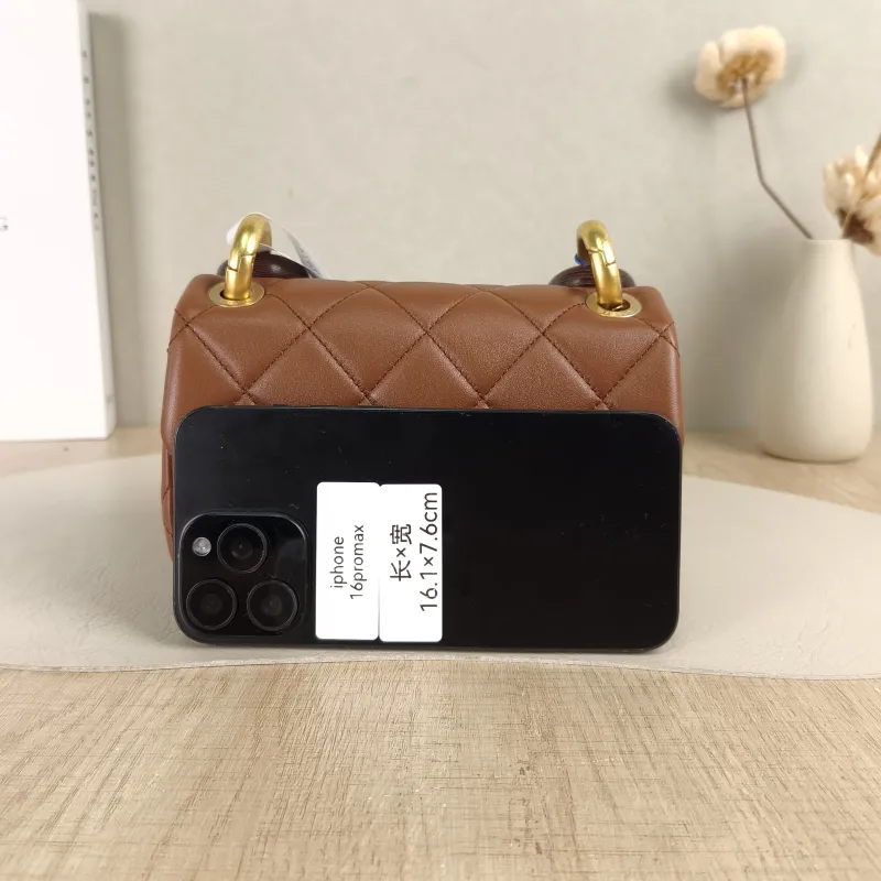Chanel Crossbody Bag CF Mini Brown Lambskinmini17 × 6 × 12 cm — cover view 5 of 6