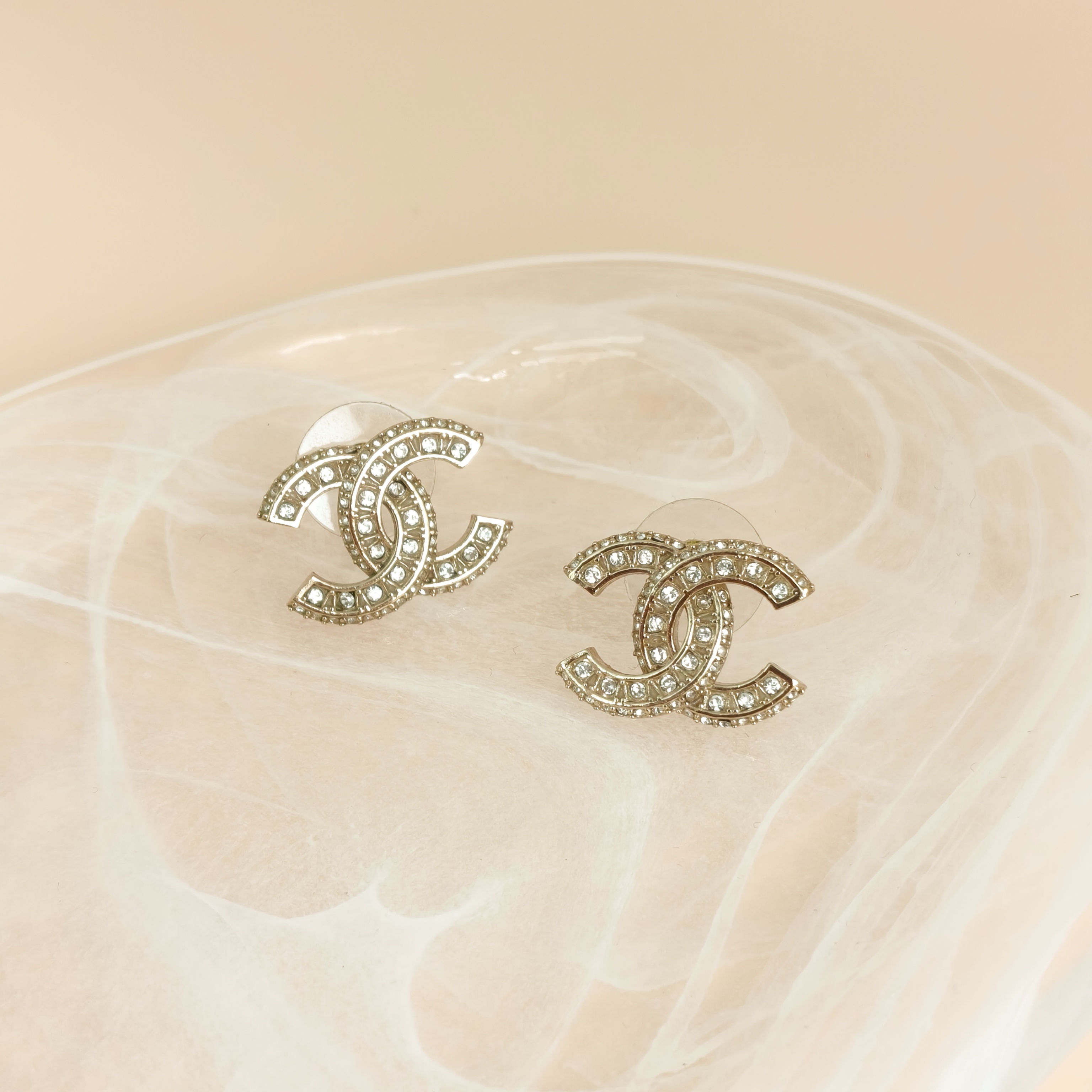 Chanel Earrings c Earrings Gold One Size