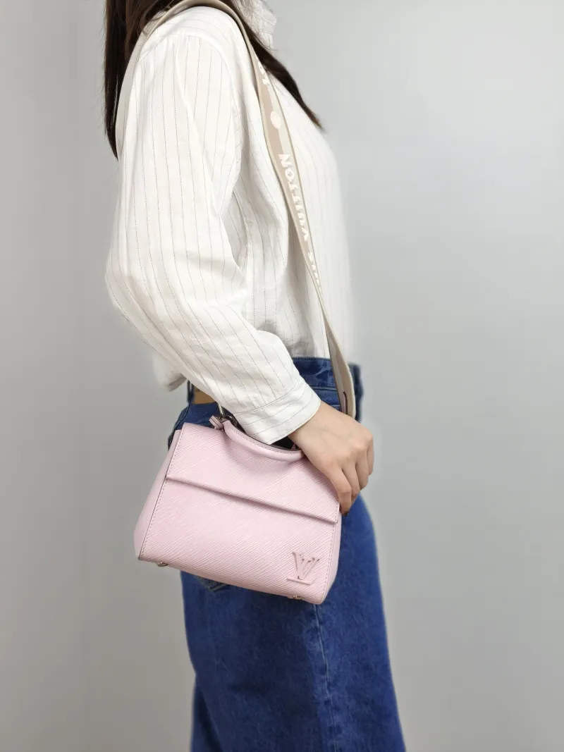 Louis Vuitton Crossbody Bag CLUNY Pink Epi Embossed Calfskin Mini 20 × 7.5 × 16 cm — on-model view 3 of 3