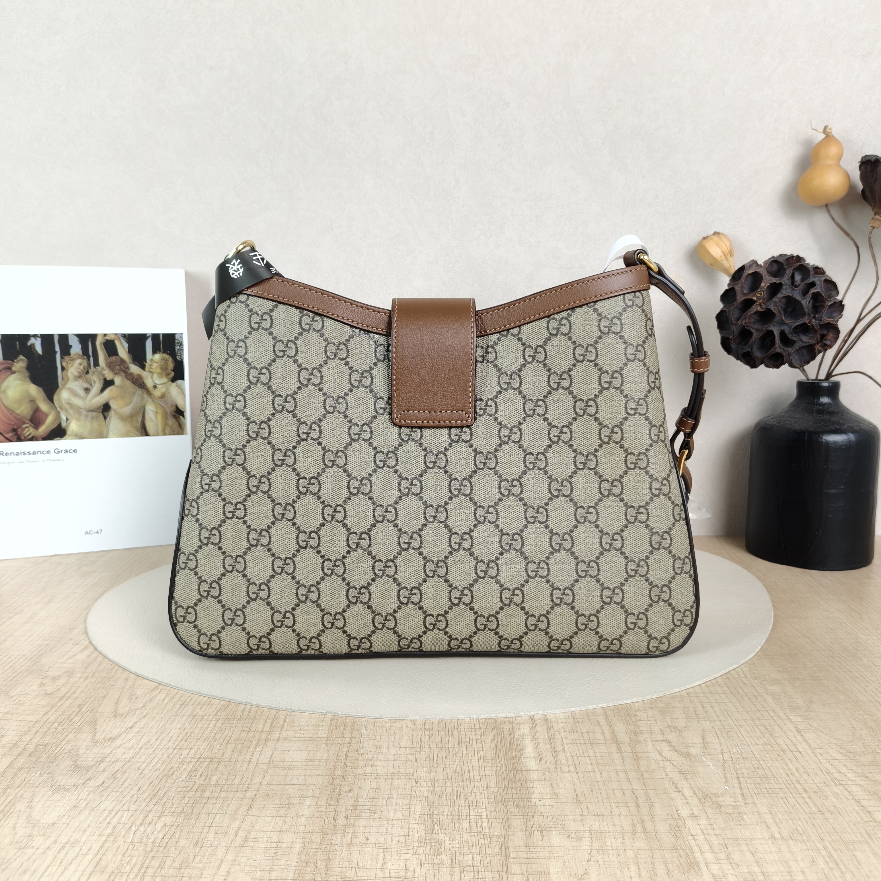 GUCCI Shoulder Bag Padlock GG Shoulder Bag Brown Monogram PVC · Calfskin Medium32.5 × 5.5 × 24 cm — cover view 6 of 6
