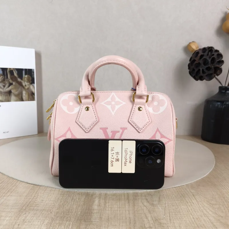 Louis Vuitton Crossbody Bag Speedy20 Pink Empreinte Embossed Calfskin Small 20.5 × 12 × 13.5 cm — cover view 6 of 6