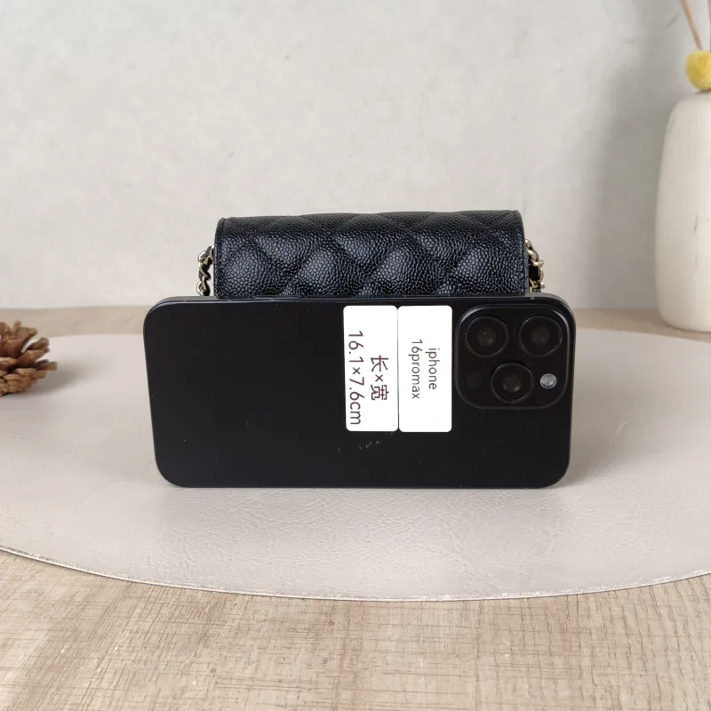 Chanel Crossbody Bag Crossbody Bag Black Grained Calfskin One Size 13 × 4 × 10 cm — cover view 5 of 5