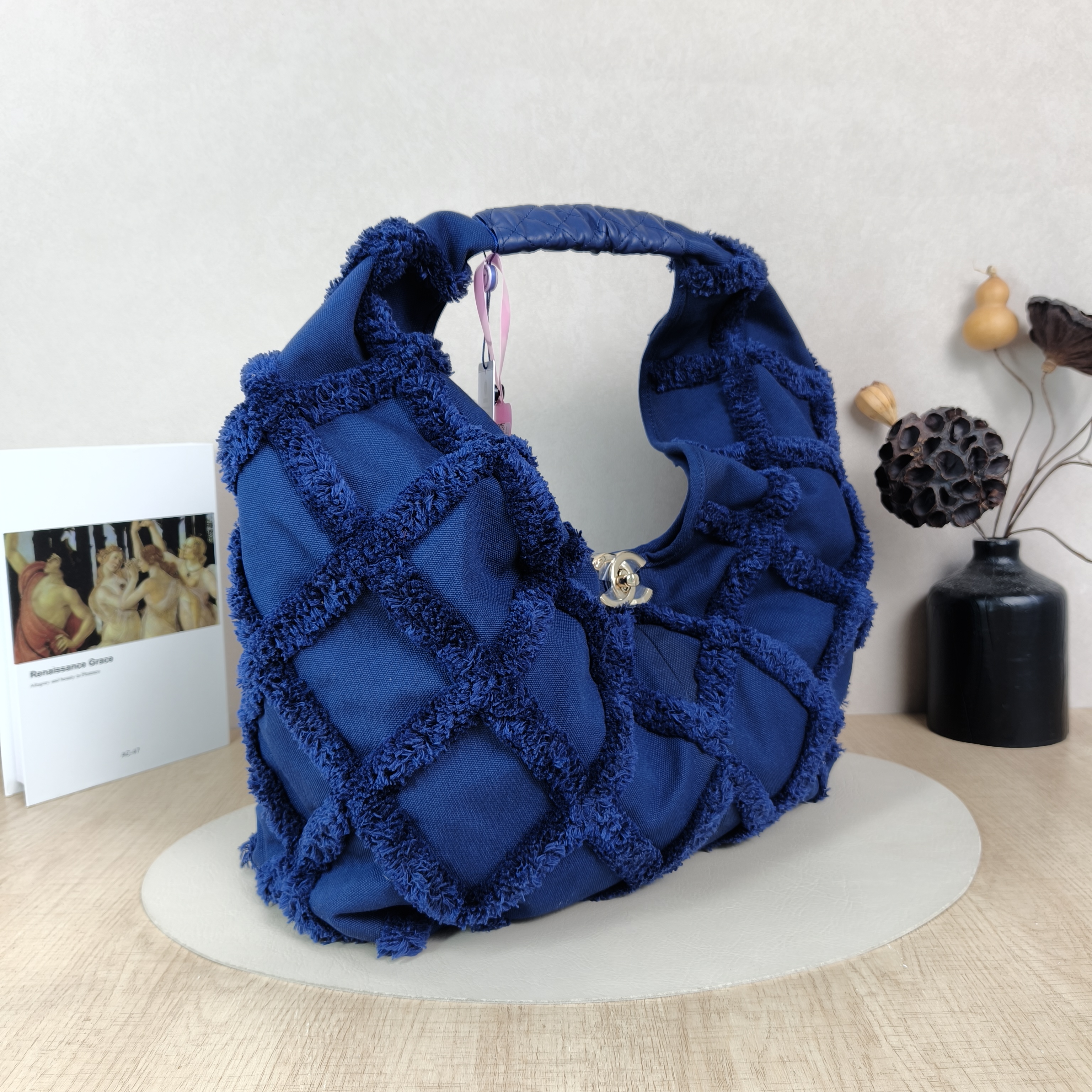 Chanel Shoulder Bag Blue Canvas One Size37 × 15 × 25 cm — cover view 4 of 6