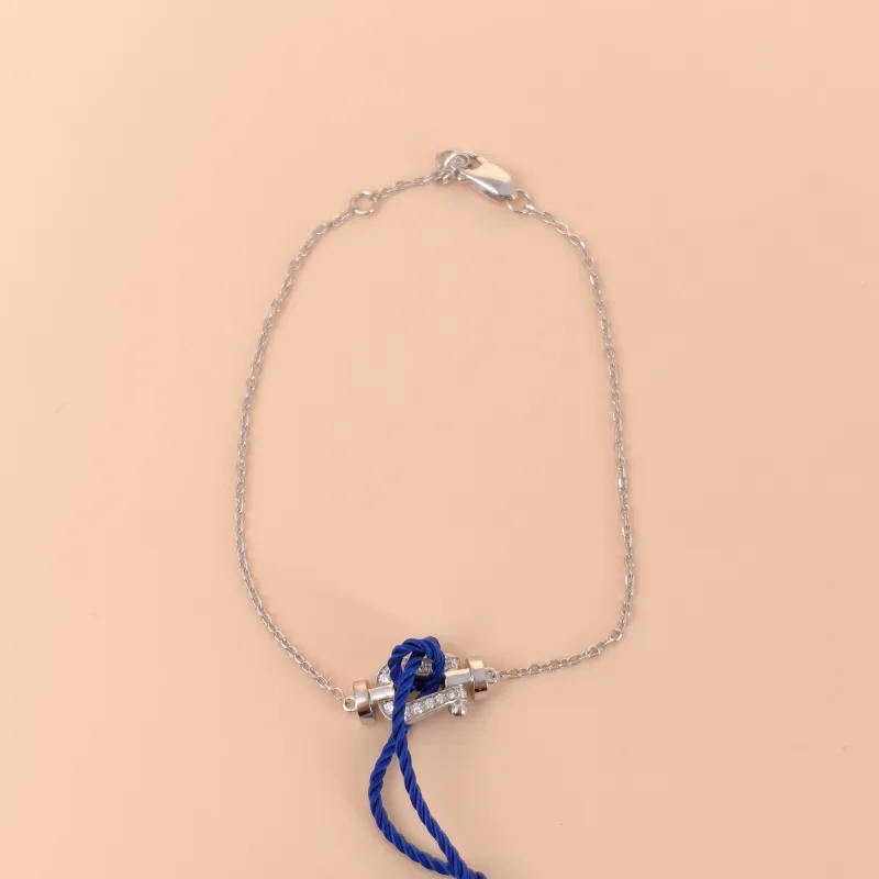 FRED Bracelet Force 10 Collection Bracelet White Gold18KW hite Gold Diamond Small1.25cm 17cm