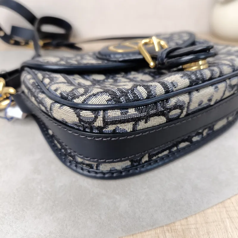 DIOR Crossbody Bag Bobby Blue Canvas Small18 × 5 × 14 cm — detail view 14 of 17
