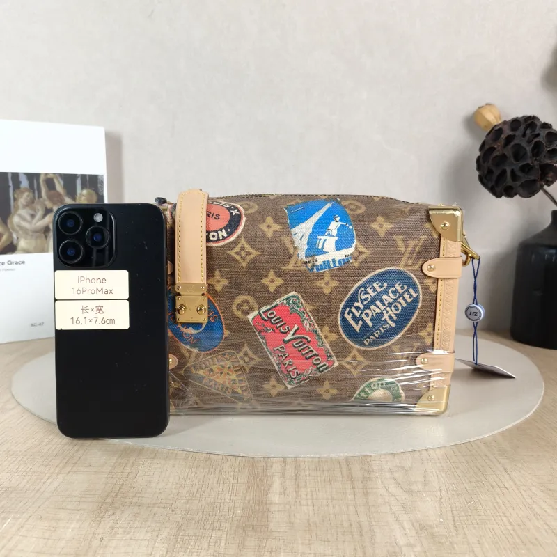 Louis Vuitton Crossbody Bag Side Trunk Box Brown Canvas Medium 23.5 × 8.5 × 16 cm — cover view 5 of 5