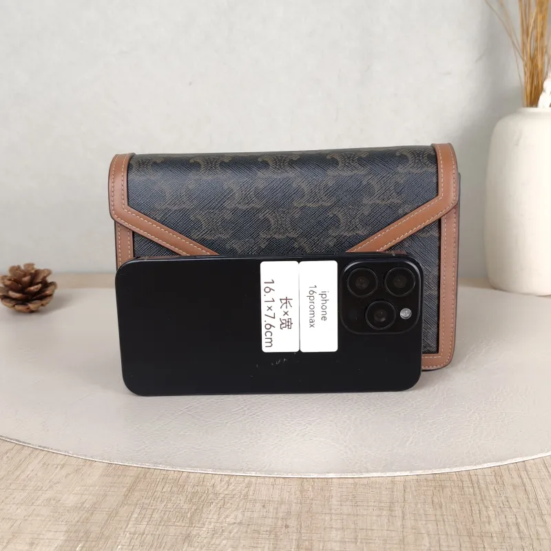 CELINE Crossbody Bag Triomphe woc Monogram PVC One Size 19.5 × 4 × 12 cm — cover view 3 of 5