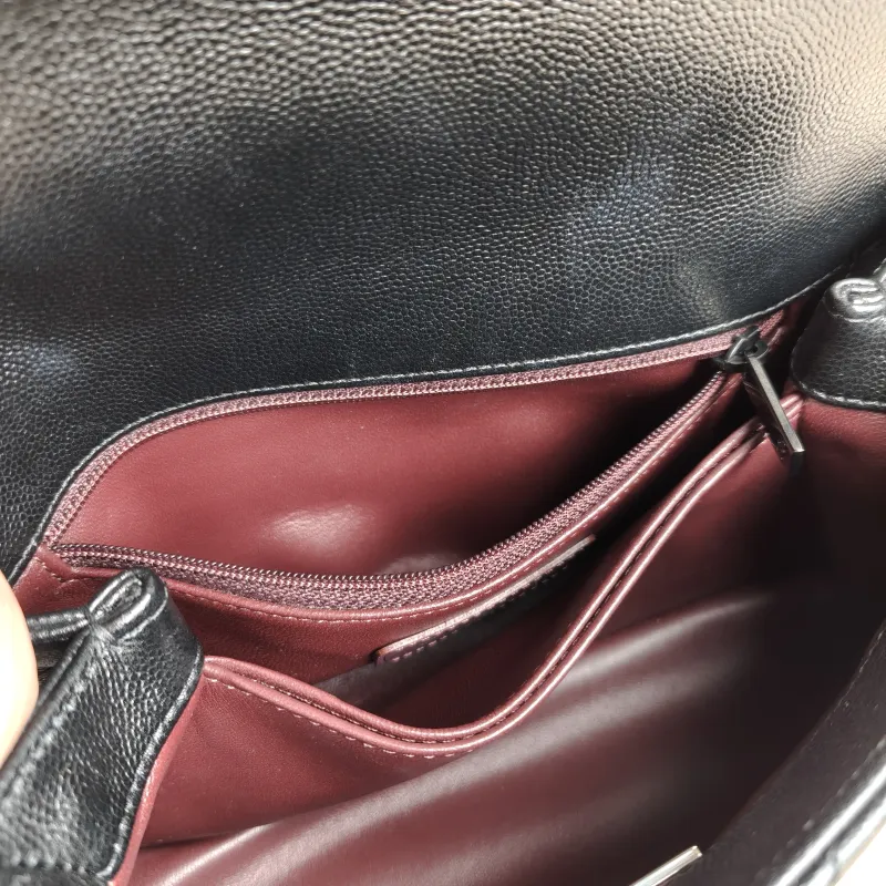 Chanel Top Handle Bag Coco Handle​ v Black Grained Calfskin Small 24 × 10 × 14 cm — detail view 8 of 12