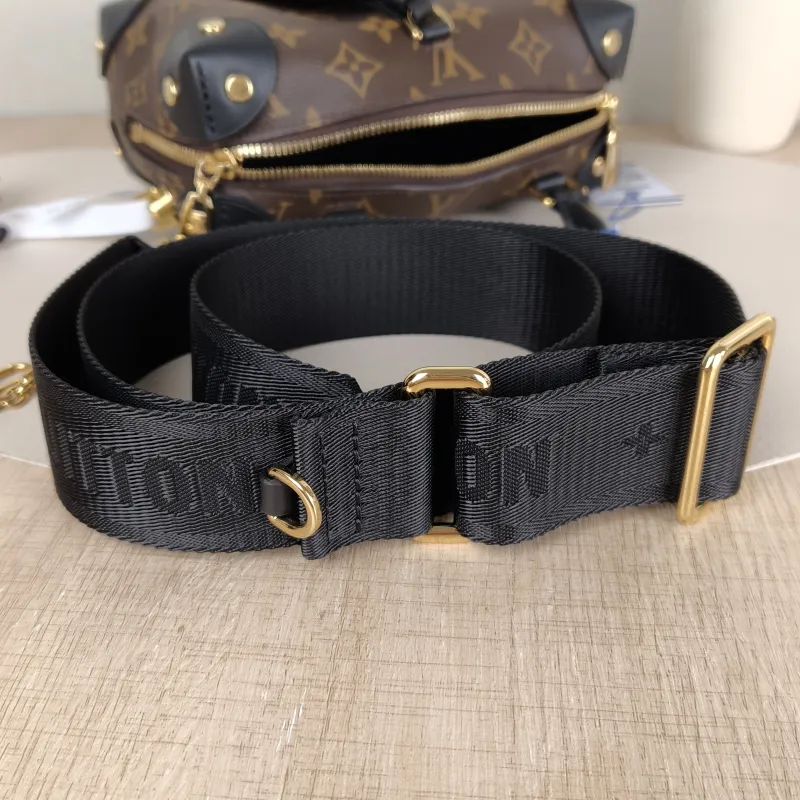 Louis Vuitton Crossbody Bag Petite Malle Souple Box Black PVC One Size 20 × 7.5 × 14 cm — detail view 5 of 13