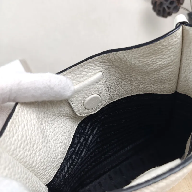 PRADA Crossbody Bag Crossbody Bag White Calfskin One Size 18 × 6.5 × 19.5 cm — detail view 2 of 11