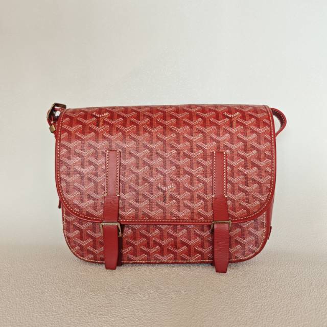 GOYARD Crossbody Bag Messenger Bag Crossbody Bag Red PVC 28.5 × 8 × 20 cm
