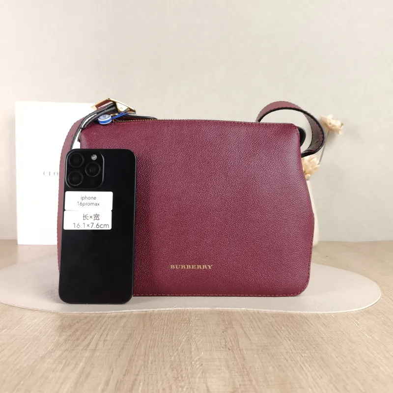 BURBERRY Crossbody Bag Crossbody Bag Red Canvas One Size27 × 9 × 21 cm — cover view 3 of 5