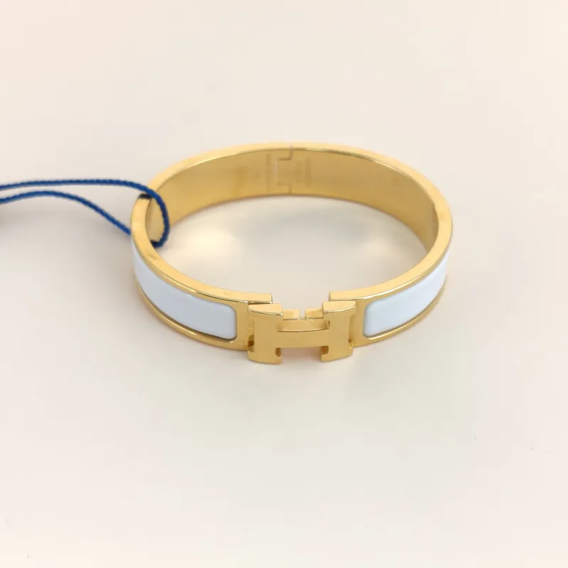 Hermès Bangle Clic HB angle White One Size16cm