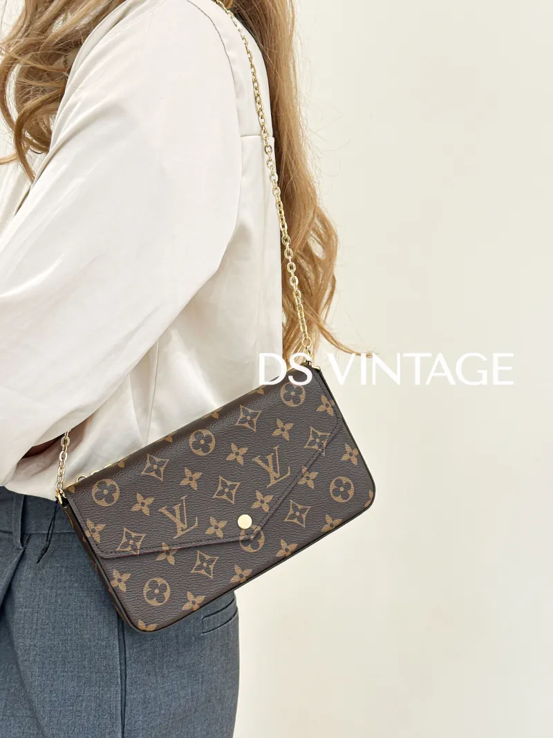 Louis Vuitton Crossbody Bag Pochette Félicie Monogram PVC Small21 × 3 × 12 cm — on-model view 1 of 4
