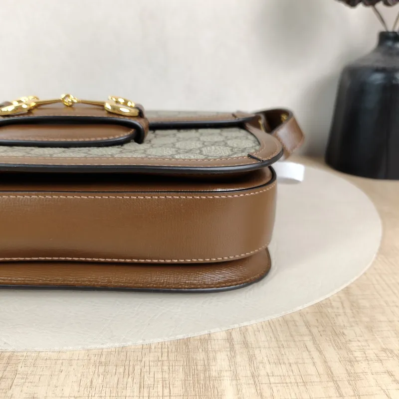GUCCI Shoulder Bag Horsebit 1955 Horsebit Medium Monogram PVC Medium25 × 8 × 18 cm — detail view 12 of 13