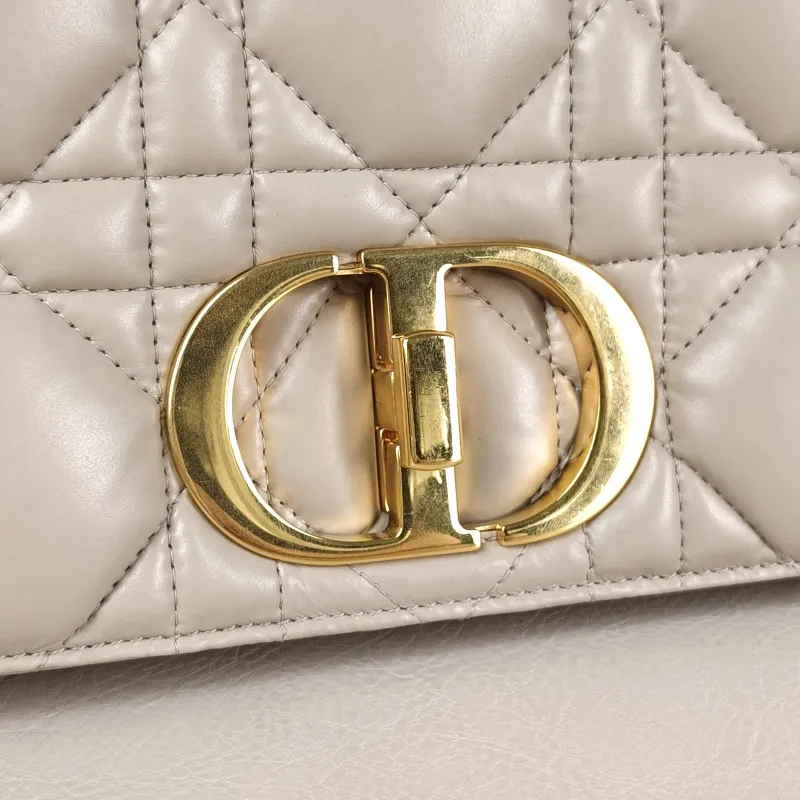 DIOR Crossbody Bag Caro Chain Bag Beige Calfskin Medium 25.5 × 9 × 15.5 cm — detail view 5 of 15