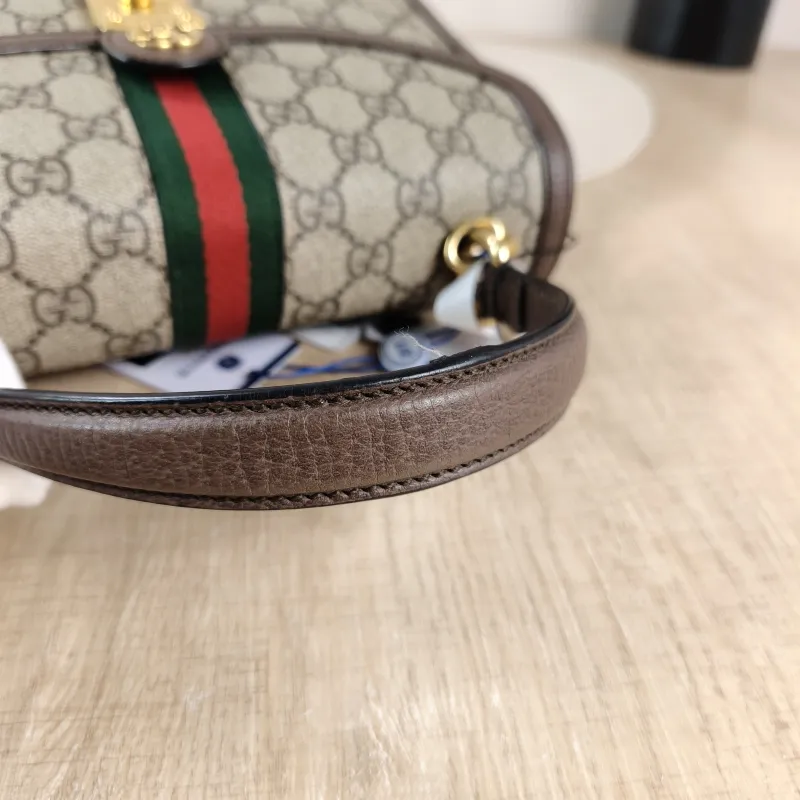 GUCCI Top Handle Bag Ophidia GG Messenger Bag Monogram PVC Medium 25 × 7 × 17.5 cm — detail view 12 of 13