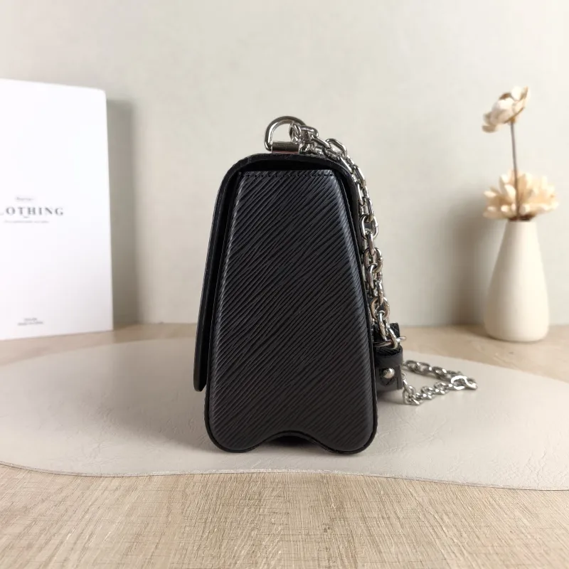 Louis Vuitton Crossbody Bag Twist Black Epi Embossed Calfskin Medium 23 × 9.5 × 17 cm — detail view 2 of 12