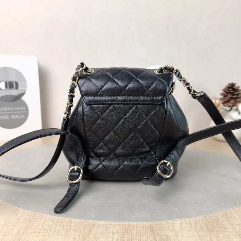 Chanel Backpack Duma Black Calfskin Small18 × 12 × 18.5 cm — cover view 5 of 5
