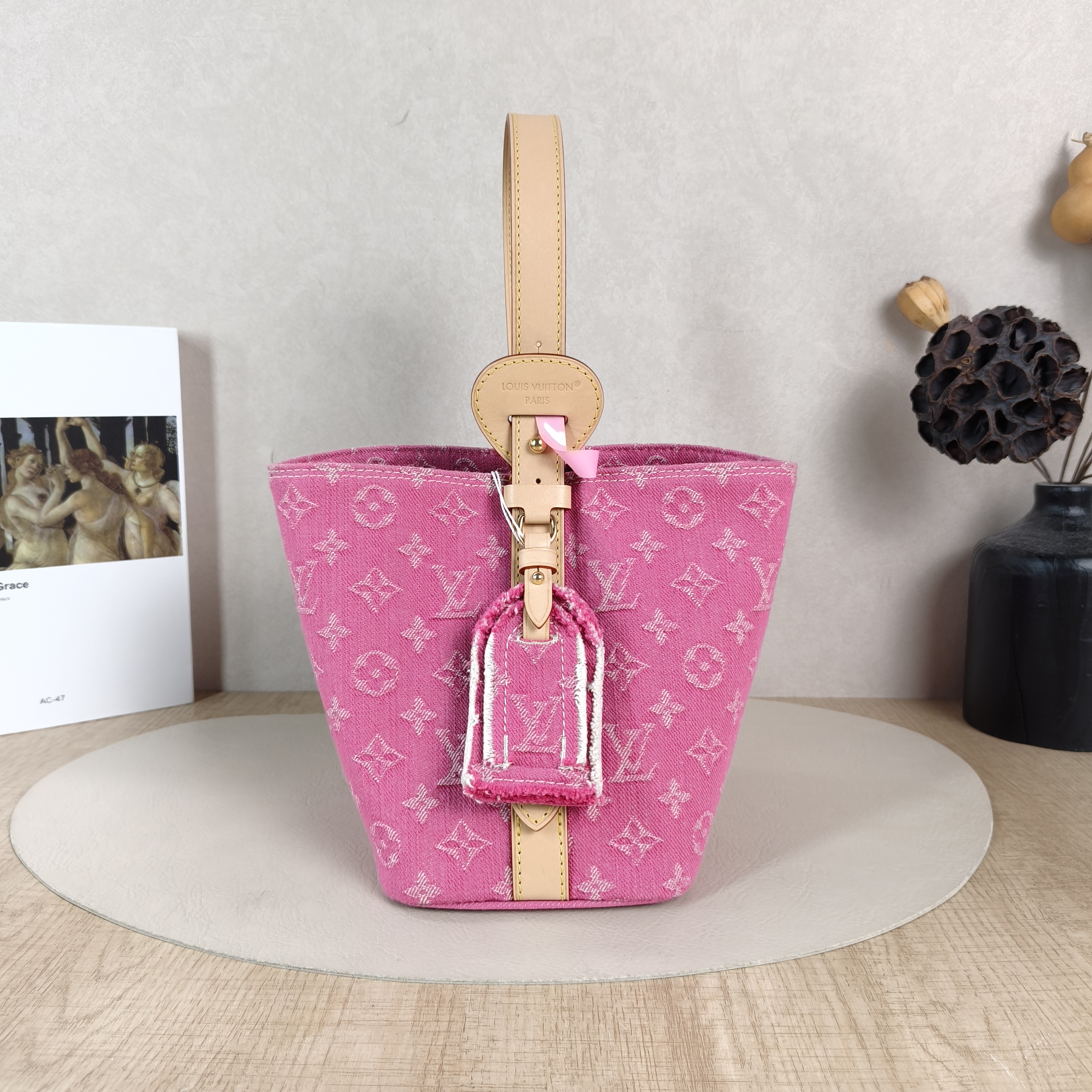 Louis Vuitton Top Handle Bag ALL IN BB Pink BB16 × 12 × 18 cm