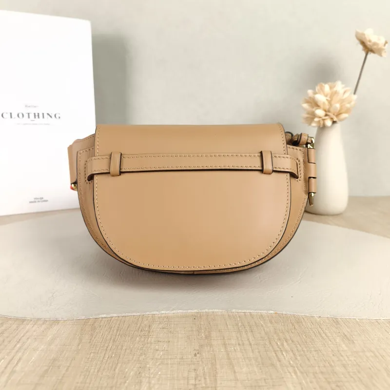 LOEWE Crossbody Bag Gate Dual Shoulder Strap Yellow Calfskin Mini 21 × 9.5 × 13 cm — cover view 5 of 6