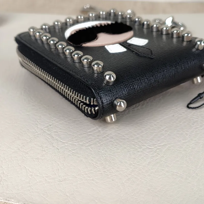 FENDI Wallet Wallet Black Calfskin One Size 9 × 2 × 11.5 cm — detail view 8 of 10