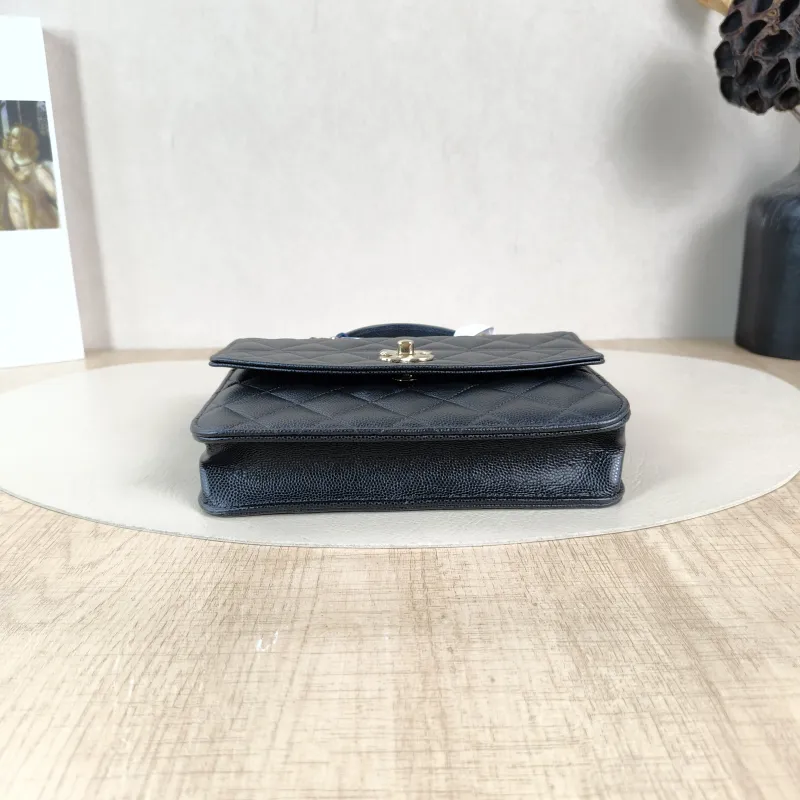 Chanel Backpack Backpack Black Grained Calfskin One Size18.2 × 5 × 14 cm — cover view 3 of 6