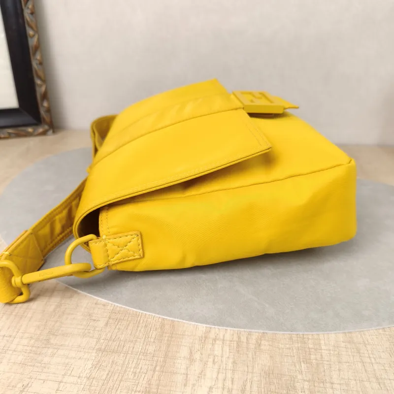 FENDI Crossbody Bag Crossbody Bag Yellow Nylon One Size23 × 7 × 22 cm — detail view 8 of 16