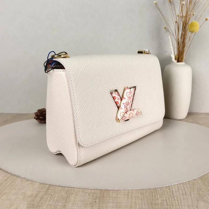 Louis Vuitton Crossbody Bag Twist White Epi Embossed Calfskin Pink 23 × 9.5 × 17 cm — cover view 3 of 5