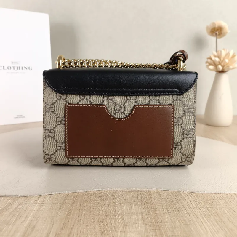 GUCCI Crossbody Bag Padlock Monogram PVC Small 20.5 × 7.5 × 13 cm — cover view 4 of 5