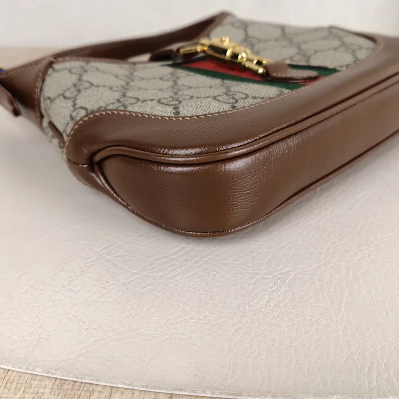GUCCI Shoulder Bag Jackie 1961Collection Monogram PVC Mini 19 × 3 × 13 cm — detail view 8 of 11