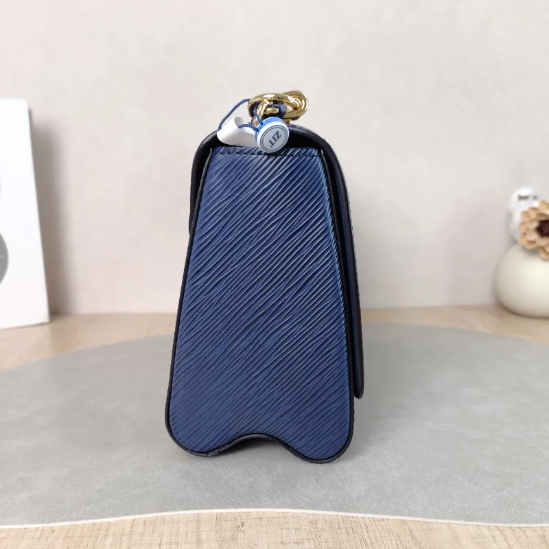 Louis Vuitton Crossbody Bag Twist Blue Calfskin Medium 23 × 9.5 × 17 cm — detail view 11 of 14
