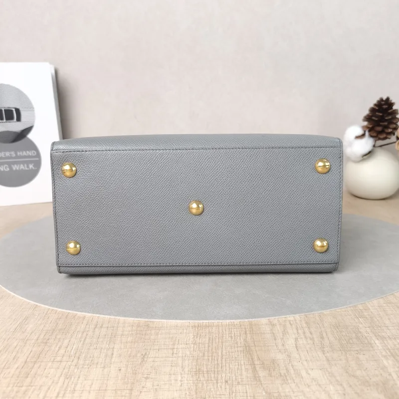 DIOR Top Handle Bag St Honore Tote Bag Grey Calfskin Medium25 × 12 × 19 cm — cover view 5 of 5