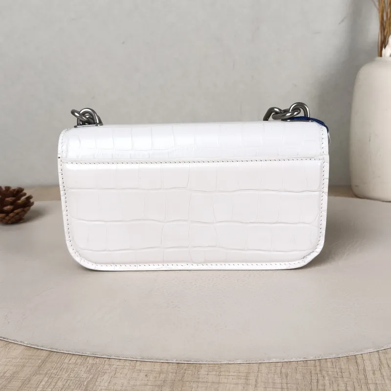 BALENCIAGA Crossbody Bag GOSSIP xs Chain Bag White Calfskin XS 19 × 7 × 10 cm — cover view 3 of 5