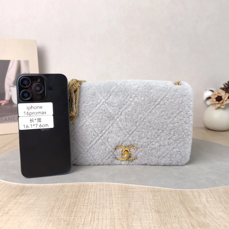 Chanel Crossbody Bag CF Shoulder Crossbody Bag Grey One Size 22 × 8 × 14 cm — cover view 5 of 6