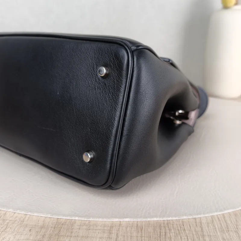 DIOR Top Handle Bag Be Black Calfskin Mini 20 × 11 × 16.5 cm — detail view 7 of 13
