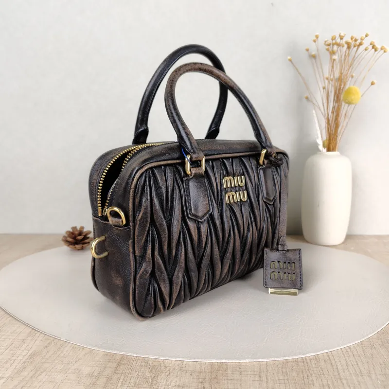 Miumiu Top Handle Bag Arcadie MatelasséCollection Edition Lambskin 25 × 8 × 15.5 cm — cover view 4 of 5