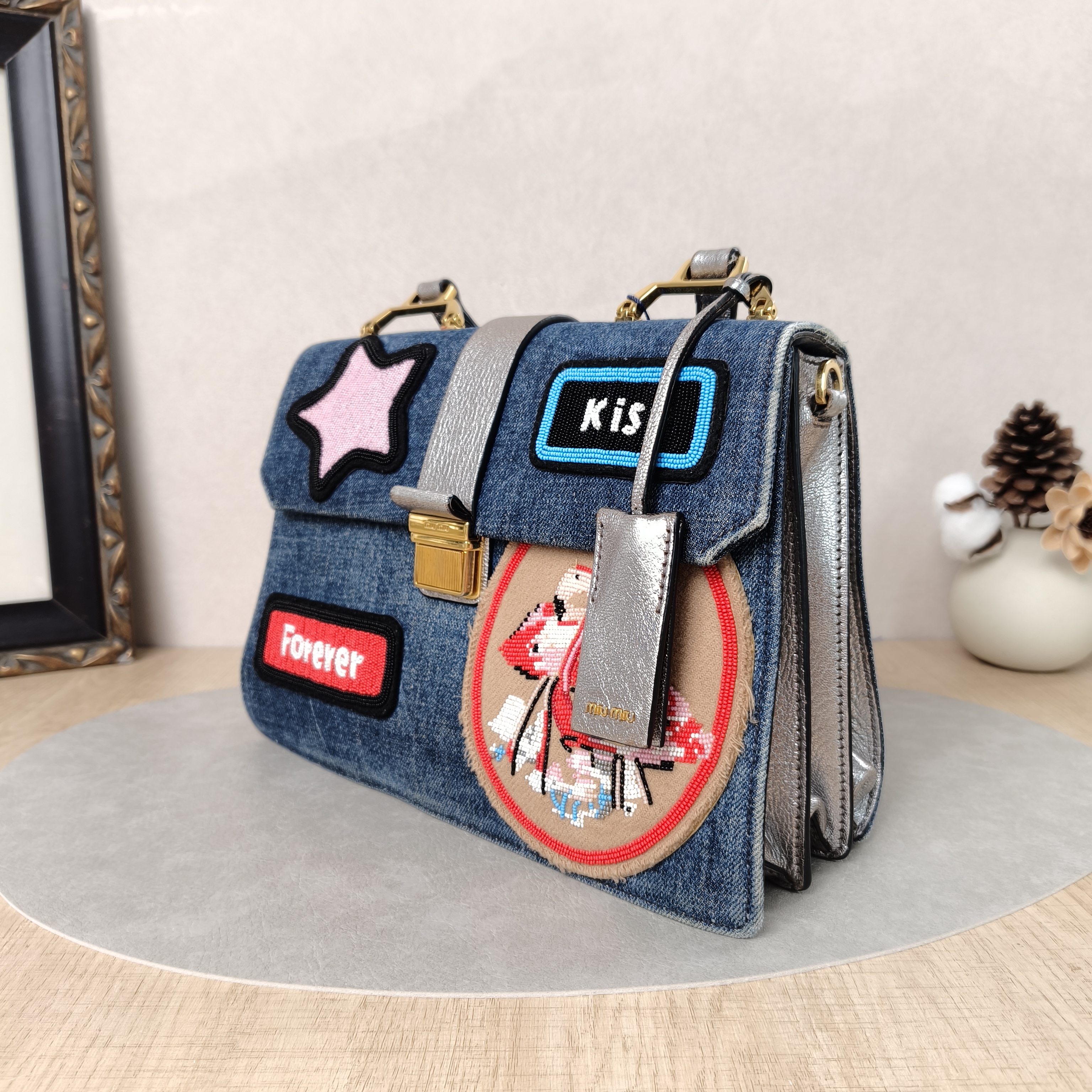 Miumiu Top Handle Bag Top Handle Bag Blue One Size28 × 9 × 19 cm — cover view 2 of 5