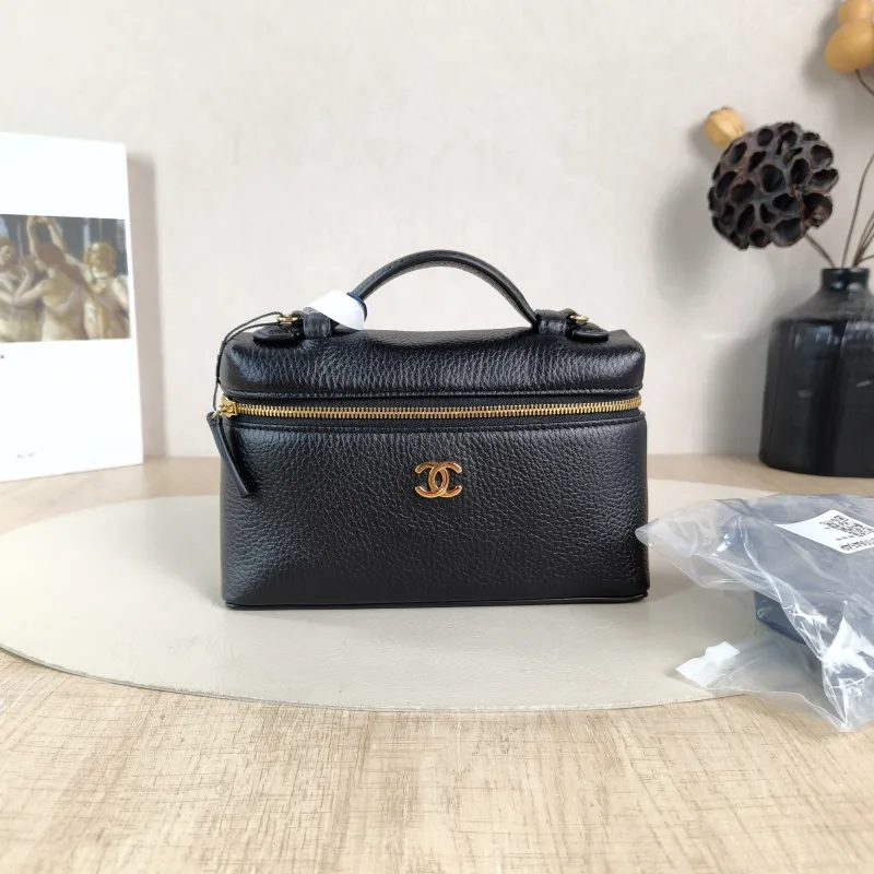 Chanel Crossbody Bag lp Box Bag Top Handle Crossbody Bag Black Calfskin One Size 19 × 5 × 12 cm — cover view 4 of 6