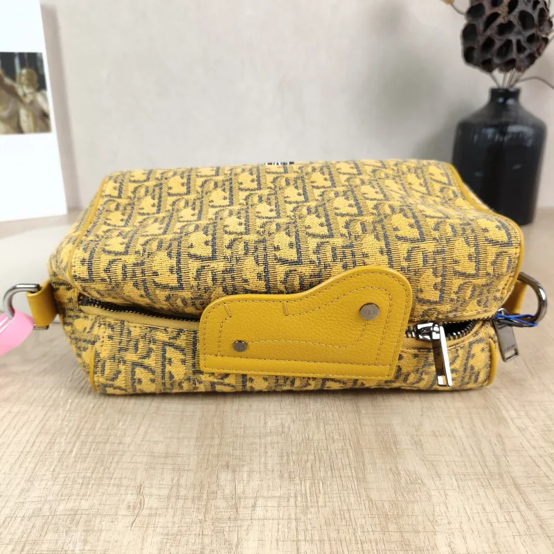DIOR Crossbody Bag Lingot 22 Shoulder Bag Yellow Canvas One Size 22 × 10.5 × 12.5 cm — detail view 8 of 10