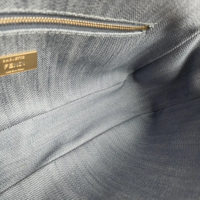 FENDI Crossbody Bag Baguette Baguette Bag Blue Canvas Medium 27 × 6 × 15 cm — detail view 7 of 13