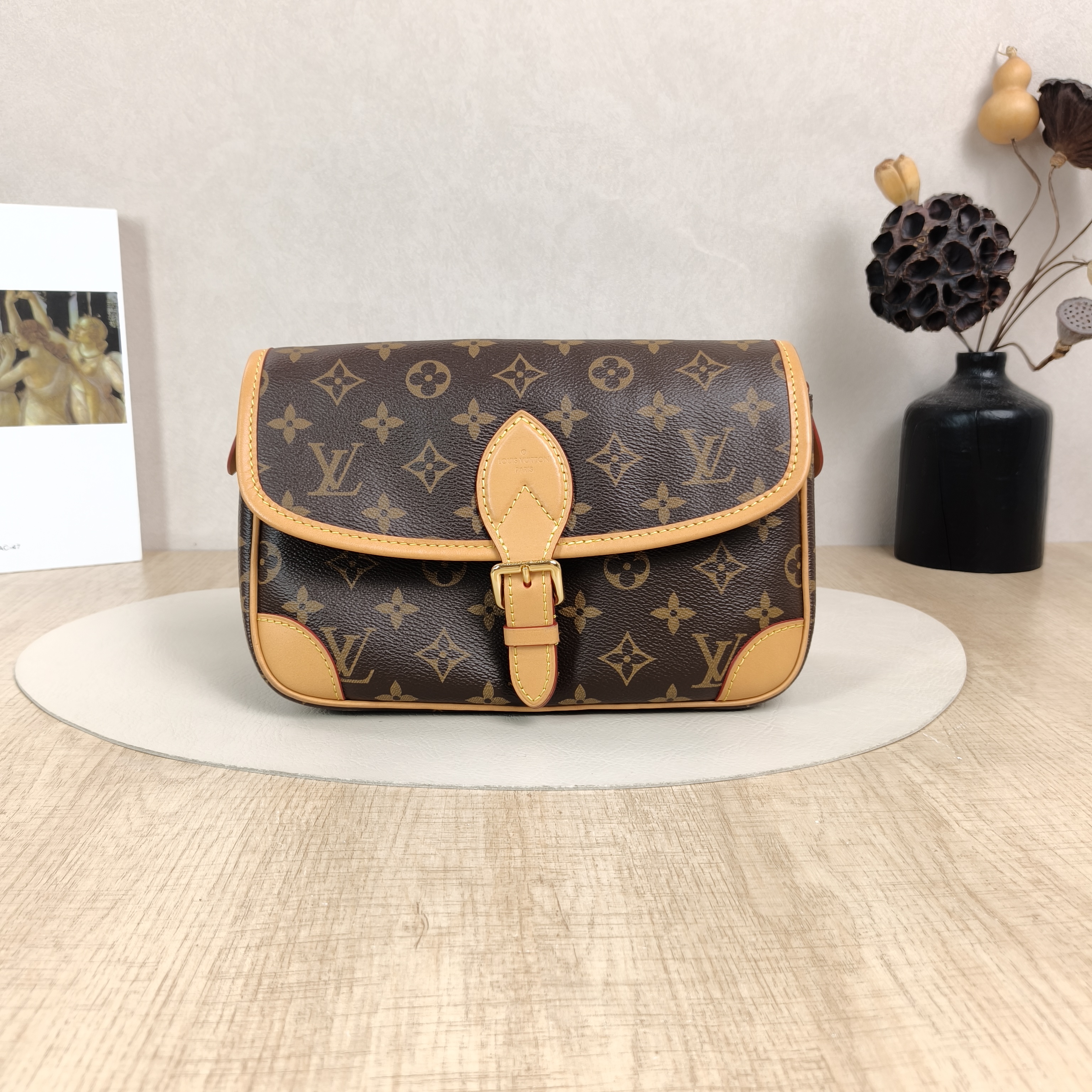 Louis Vuitton Crossbody Bag Diane Baguette Bag Shoulder Strap PVC Small24 × 9 × 15 cm