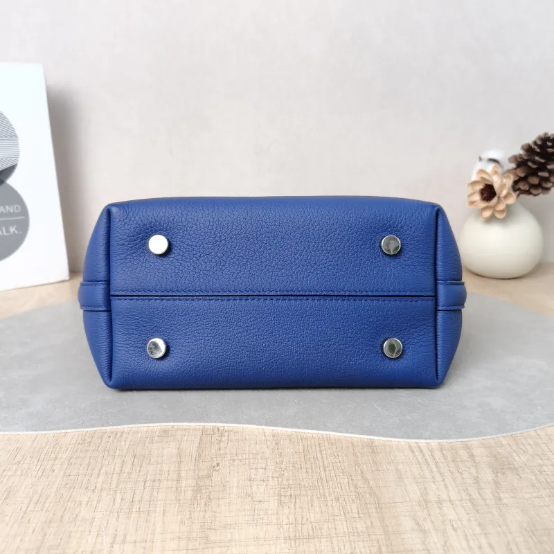 DIOR Top Handle Bag Tote Bag Top Handle Bag Navy Calfskin One Size 21 × 12 × 16 cm — cover view 5 of 5