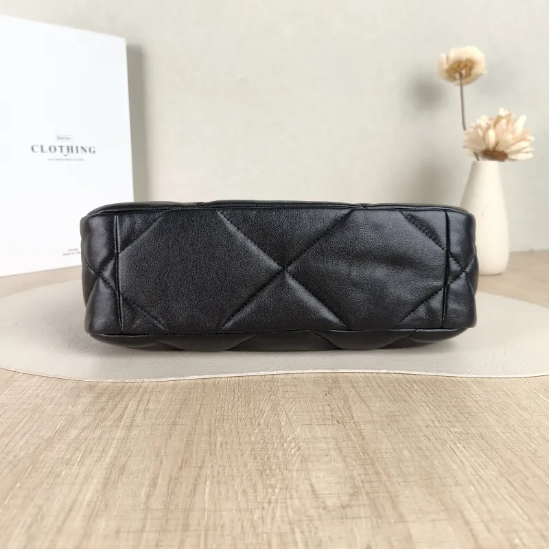 Chanel Crossbody Bag 19Bag Black SL ambskin Small 26 × 9 × 16 cm — cover view 3 of 5