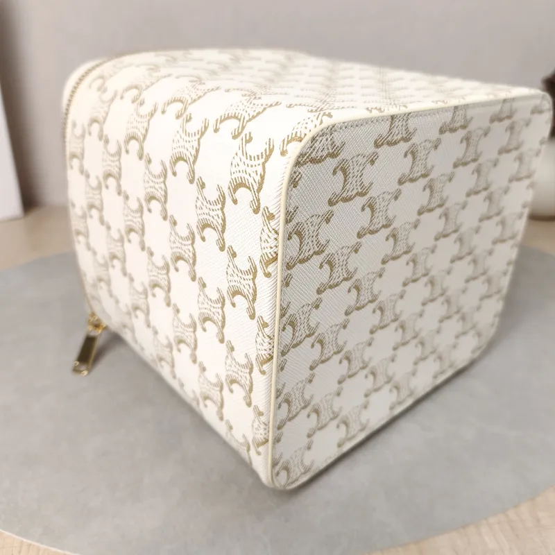 CELINE Cosmetic Bag White PVC One Size18 × 14.5 × 15 cm — detail view 5 of 15