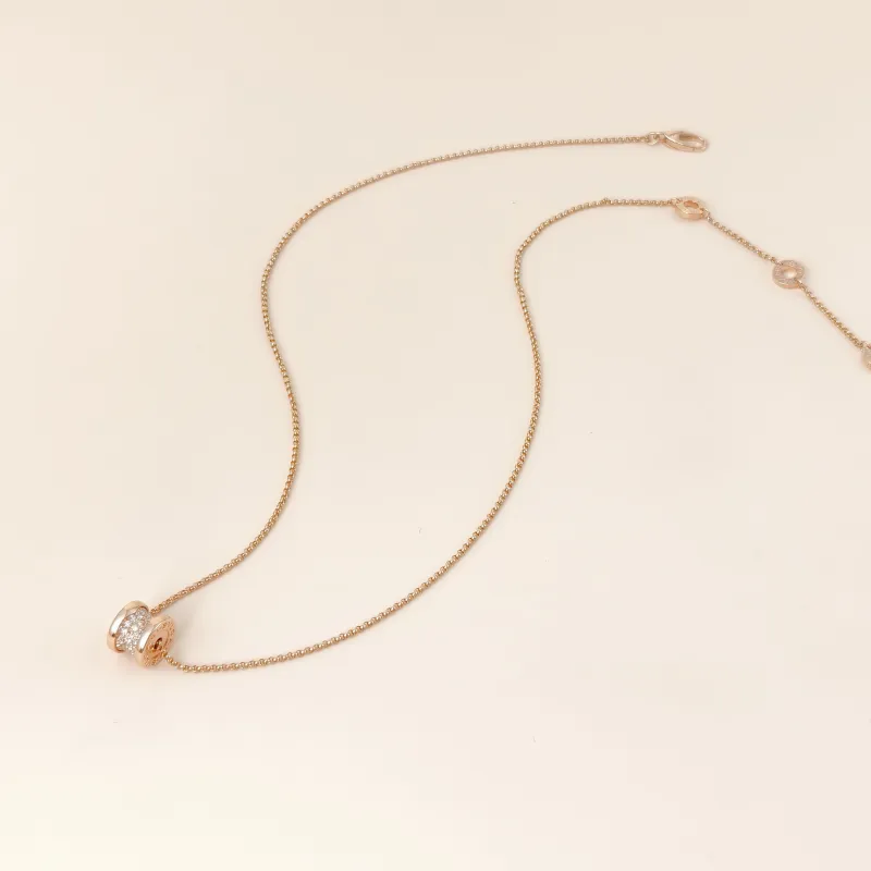 Bvlgari Necklace B.zero1 Rose Gold Diamond18KR ose Gold One Size 43cm — cover view 8 of 9