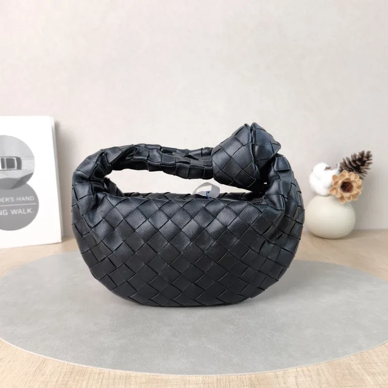 Bottega Veneta Top Handle Bag Jodie Black Lambskin Mini 28 × 8 × 23 cm — cover view 5 of 5