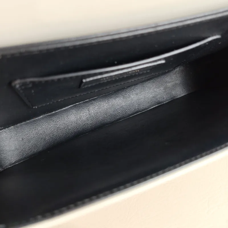 SAINT LAURENT Crossbody Bag Solferino Box Shoulder Bag White Calfskin 23 × 5.5 × 16 cm — detail view 6 of 12