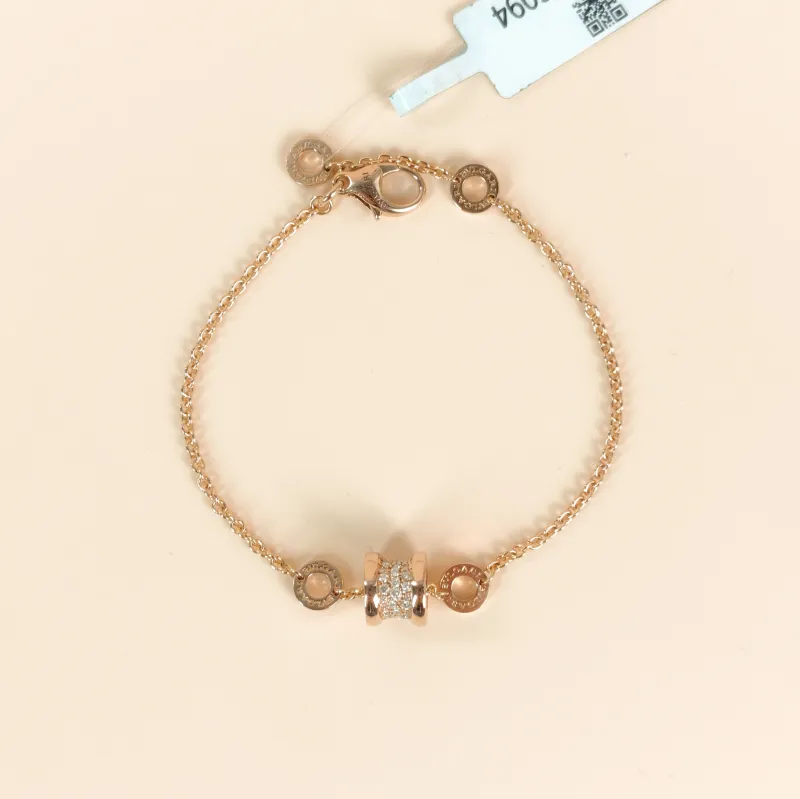 Bvlgari Bracelet B.ZERO1Collection Pavé Diamond Rose Gold Diamond18KR ose Gold One Size 17cm